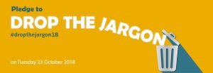 Drop the jargon large banner 2018